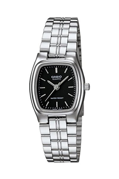 Casio Kadranı Siyah Kordonu Gümüş Renk Kadın Kol Saati