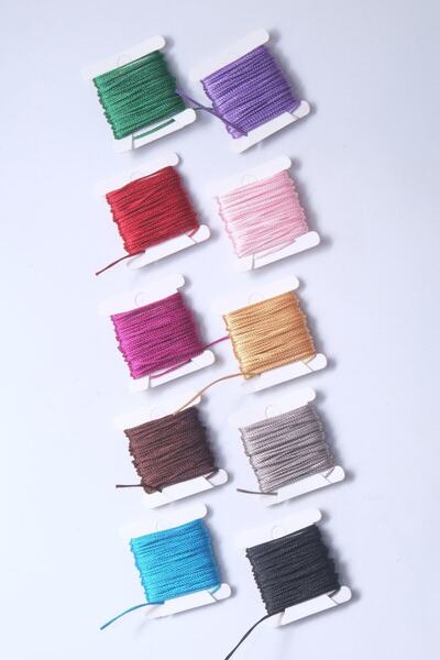 Eskişehir hobi sanat 10 șnur de parașută colorat de 3 metri - brățară macrame...