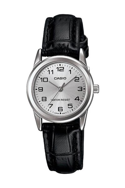 Casio Kadranı Gümüş Kordonu Siyah Renk Kadın Kol Saati