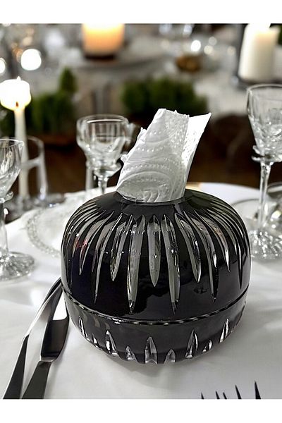 AYZ HOME Crystal Glass Handmade Design Napkin Holder / Invitation -Organization - Wedding - Engagement Napkin Holder