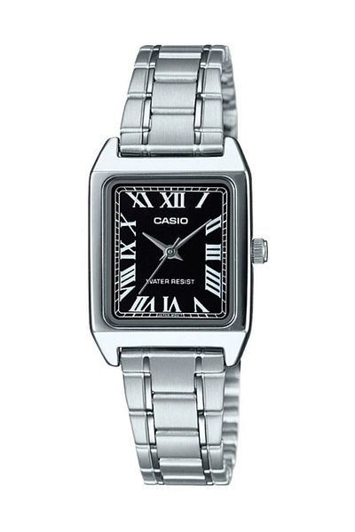 Casio Silver Color Women's Wristwatch with Black Cord