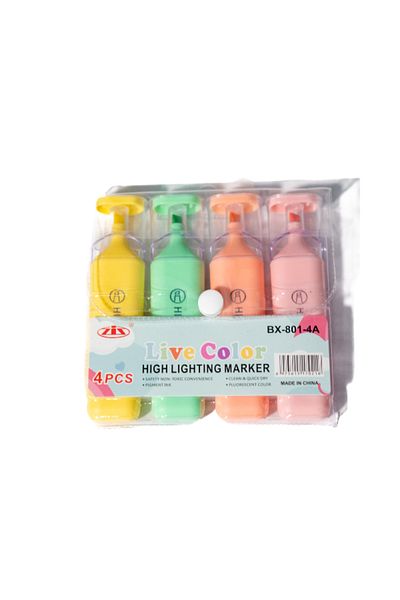Pembe Pasaj Pastel Color Highlighter Set of 4