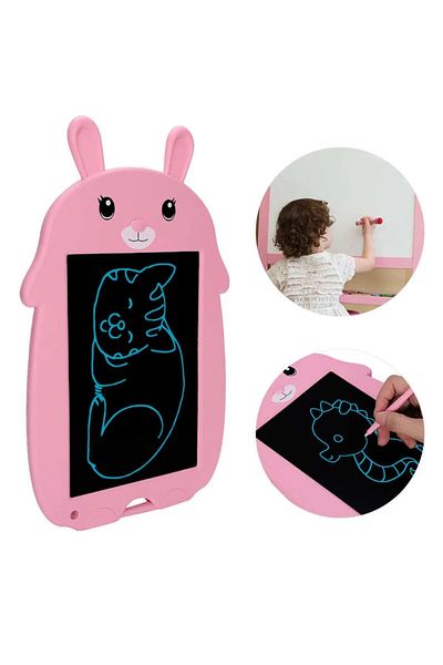 ANI OFİS KIRTASİYE A K Rabbit Design Digital Children's Writing Tablet Screen Computer 9 Inch