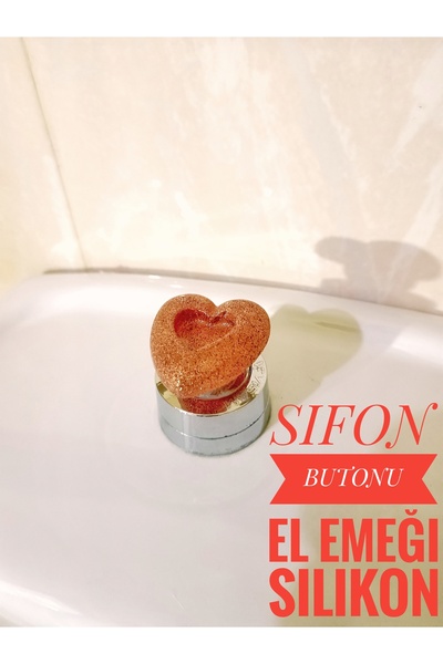 N NOXXO Klozet Rezervuar Basma Butonu Sifon Tuşu Sifon Düğmesi El Emeği Simli...