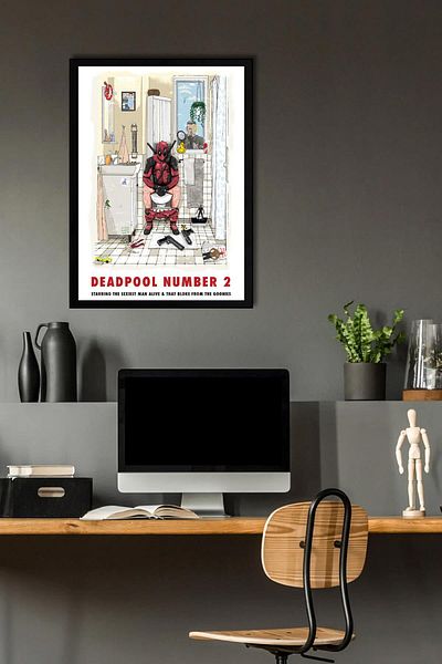 Saturn Pictură cu rame Deadpool 2 - Pictură poster film Marvel
