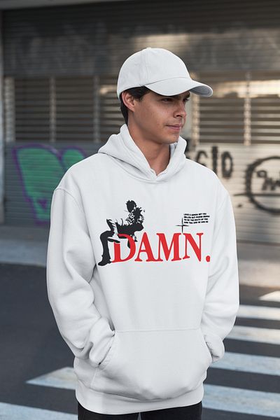 SEVBANO Kendrick Lamar  Written Unisex Oversize Rapper Hoodie