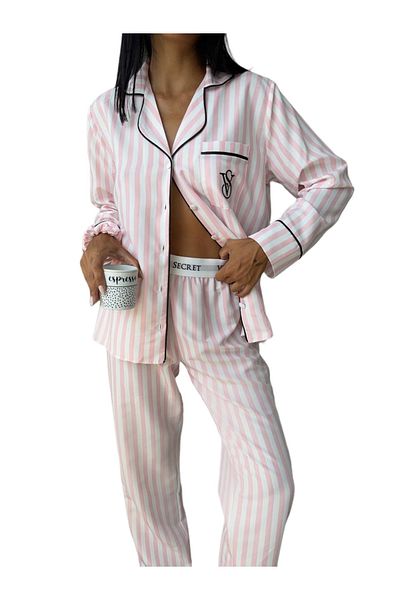 Victoria S. Model Silk Satin Sexy Pajamas Set