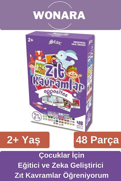 Wonara Hand-Eye Coordination Support Fun Opposite Concepts Set with Educational Intelligence Developer Family