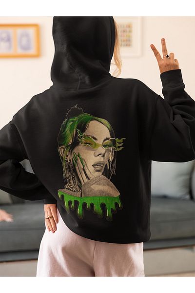 SEVBANO Billie Eilish Printed Unisex Oversize Hoodie