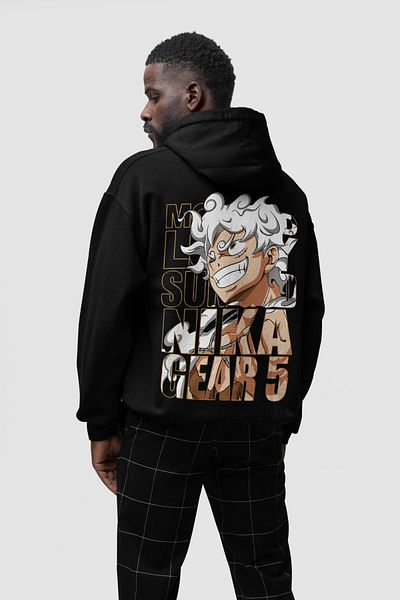 SEVBANO Monkey Luffy Gear 5 Printed Unisex Oversize Anime Hoodie