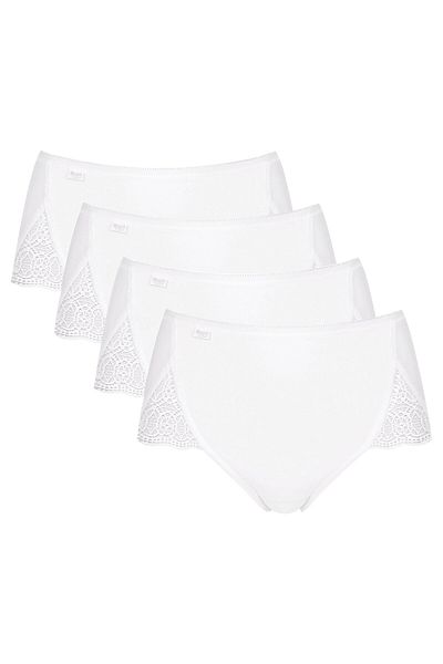 SLOGGI Damen Slip - Maxi, Pure Sense Luxe, 4er Pack, einfarbig