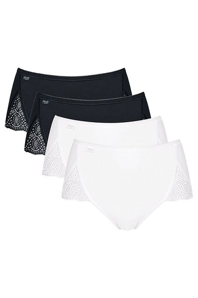 SLOGGI Damen Slip - Maxi, Pure Sense Luxe, 4er Pack, einfarbig