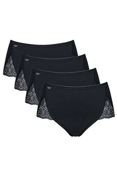 SLOGGI Damen Slip - Maxi, Pure Sense Luxe, 4er Pack, einfarbig