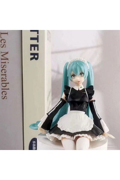 Choice No Box Anime Hatsune Miku Maid 14cm Attire Kawaii Sitting Posture Figure Pvc High Quality Model Toys