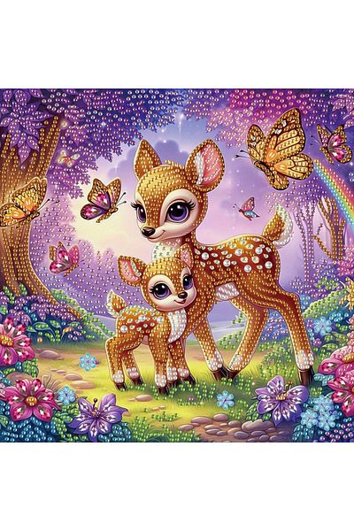 Choice Deer And Flowers Diy Deer And Flowers 5d Special Shape Diamond Art Kits For Beginners,diamond Art Pa