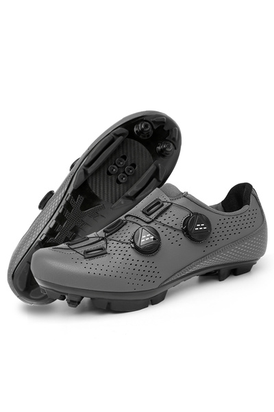 Choice حذاء رياضي رمادي 40 T6066 لركوب الدراجات الجبلية للرجال، حذاء رياضي برباط للسباق وركوب الدراجات الجبلية