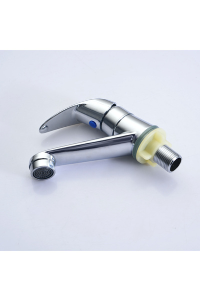 Choice Chromium plating A Piece of Alloy Bathroom Basin Sink Faucet, Single Cold Water Kitchen Faucet, Wash