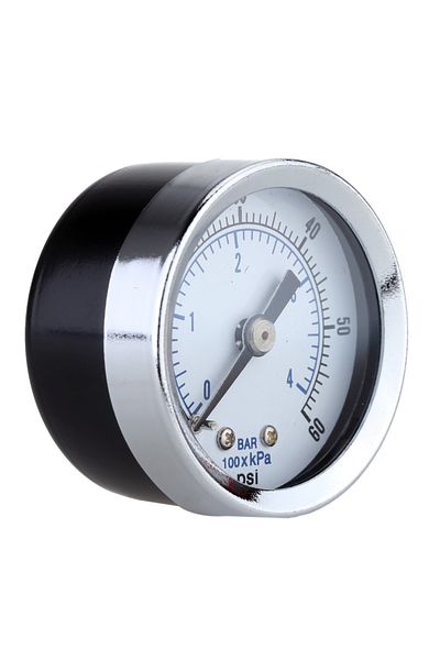 Choice Black 0-60 Psi 1/8" Bspt Air Compressor Hydraulic Pressure Gauge 0-60 Psi Back Mount 40mm Dial Plate