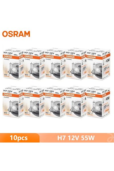 Choice H7 12v 55w 10pcs Osram H1 H4 H3 H7 Hb2 9003 Classic Car Halogen Headlight Standard Lamps 3200k White