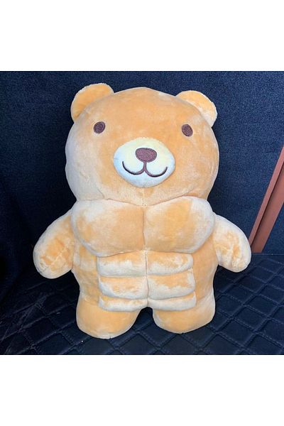 Choice 30cm 30 Bear Muscle Body Bear Lion Plush Doll Cute Muscular Plushie Stuffed Toy Kawaii Cartoon Stron