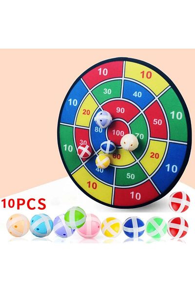 Choice 10 قطع من لوحة دارت مونتيسوري كرة لاصقة 3.4 سم لعبة تفاعلية بين الوالدين والطفل مريحة ورميها وقطط...