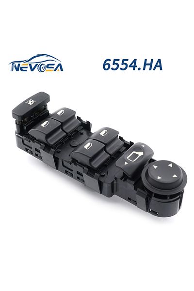 Choice 6554.ha Nevosa 6554.ha 6554ha مفتاح التحكم في نافذة الطاقة الكهربائية الأمامية اليسرى لسيارة Citroen C4 2004-20