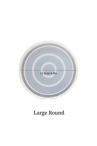 CZSAE Large Round Diy Crystal Epoxy Resin Coaster Mold Crystal Square Round Heart Hexagon Silicone Tray Mo