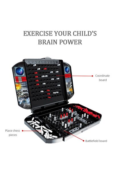 GGbell Black Two Player Table Game Children Interesting Warship Sea Ship Board Game Boys Toys