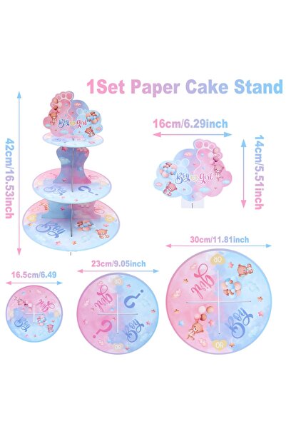 Choice النمط 1 حامل كب كيك لحفل الكشف عن جنس المولود، زينة حفلات أعياد الميلا...