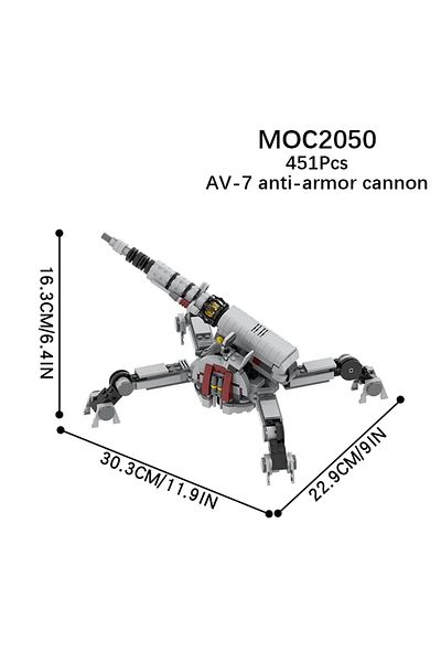 Choice Paper Instruction Moc 451pcs Anti-armor Cannon Military Series Weapon Wars Diy Educational Toys For