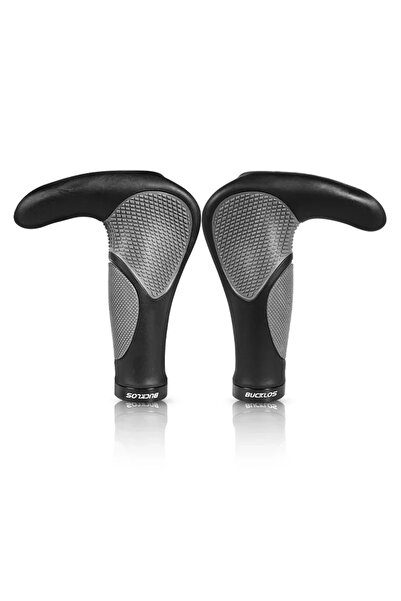 BUCKLOS مقبض مقود دراجة مقاس كبير مع قفل على مقابض الدراجة، دعامة معصم مريحة،...