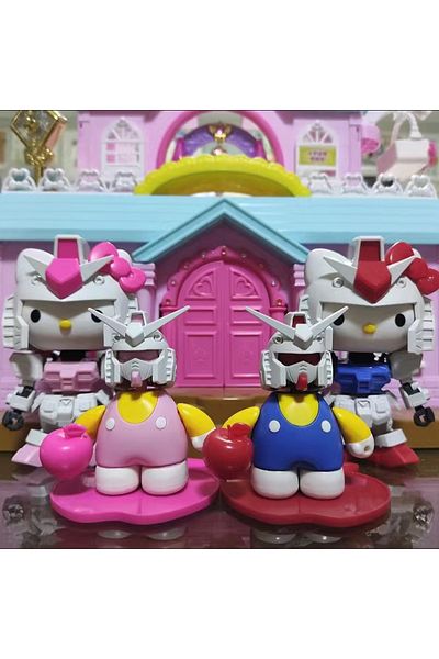 Choice Pink Gaogao Rx-78-2 Hellos Kittys Sd Sdcs Ex Assembly Model Ex-standard Movable Joints Collectible R