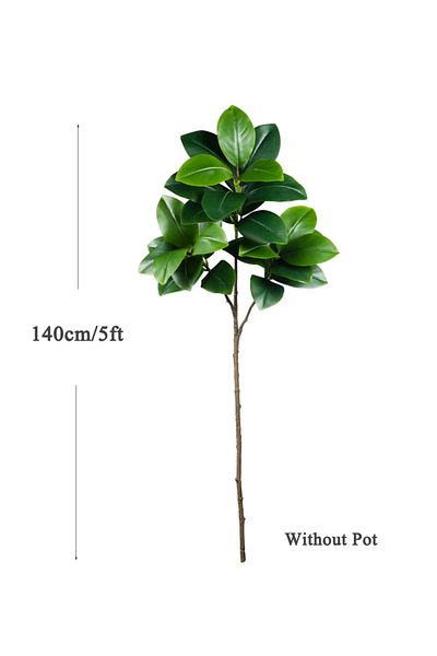 Choice 140cm 3forks 74-140cm Large Artificial Ficus Tree Tropical Fig Tree Plants Real Touch Green Magnolia