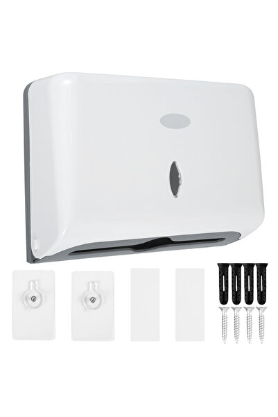 Choice White Wall Mount Paper Towel Box Universal Hotel Toilet Commercial Tis...