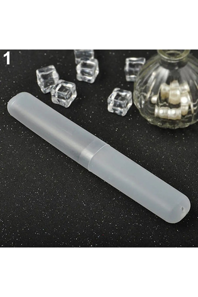 Choice علبة فرشاة أسنان شفافة محمولة للسفر (قطعتان)، علبة تخزين فرشاة أسنان ج...