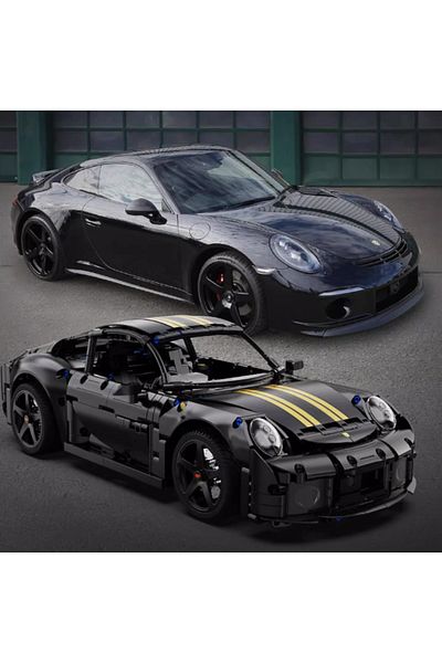 cada 1655Pcs 1:10 New 2024 RC Classic Germany 2019 Sports Car LED Building Blocks City Remote Con...
