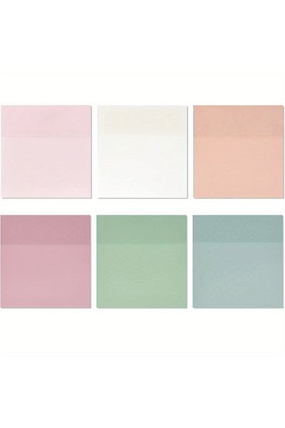 Choice Various Color 300 Sheets Pastel Transparent Sticky Notes, 3x3 Inch, 6 Colors, For Bible Tabs, Book T