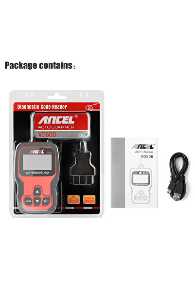 Choice ANCEL VD500 Ancel VD500 OBD2 ماسح ضوئي للسيارات نظام كامل قارئ أكواد ا...