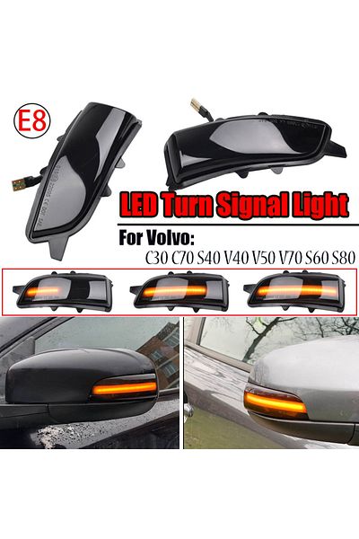 Choice أضواء إشارة الانعطاف الديناميكية LED لمرآة جانبية لسيارة فولفو C30 C70 S40 V40 V50 V70 S60
