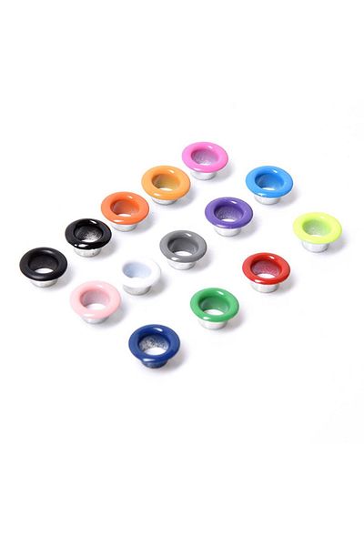 QIMONTON Et 4mm 100pc Mix 14 100sets 4mm Multicolor Metal Eyelets Buttonholes Buckle Hole For Diy Leathercraf