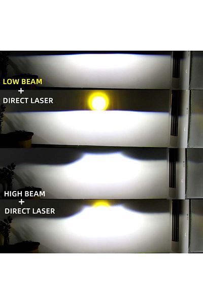 Choice مصباح ضبابي بعدسة ليزر لجهاز عرض LED مقاس 3.0 بوصة باللون الأبيض والأصفر، ضوء أبيض 6000 كيلو و4300 كيلو وH11 Hb3 9005 LED