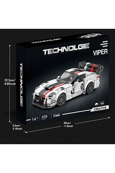 AMAZINGBLOKS 419pcs With Box 419pcs City Racing Car Model Building Blocks 1:24 Scale Classic Speed Champion Vehic