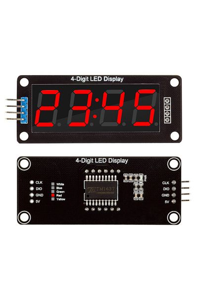 Choice Red Tm1637 Led Display Module For Arduino 4 Digit 7 Segment 0.56 Inch Time Clock Indicator Tube Modu