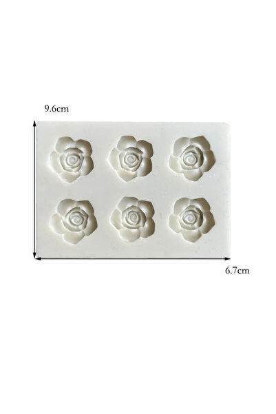 Choice J008 6 تجويف 3D الوردي شكل قالب سيليكون DIY زهرة فوندان الشوكولاته رغوة هلام كوب القهوة الخبز ل