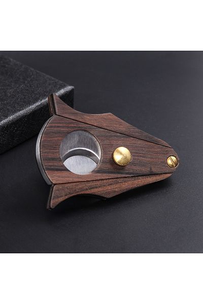 Choice Type A Luxury Cigar Cutter Double Blade Guillotine Stainless Steel With Wood Grain Cigar Accessories