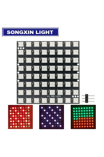 Choice New Ws2812 Led 5050 Rgb 8x8 Led Matrix For Arduino Brand New Ws2812b 8*8 64-bit Full Color 5050 R...