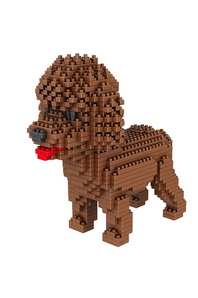 Choice Teddy In Bag Teddy Dog Model Micro Mini Blocks Toy For Child Adult Beginner Corgi Schnauzer Pet Styl