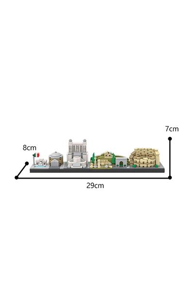 Choice 313pcs Moc City Skyline Architecture Italy Seven Hills Of Rome Building Blocks Famous Buildings Adul