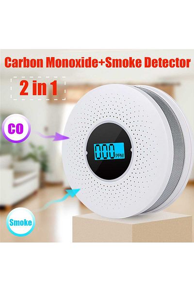 Choice Newest 2 in 1 LED Digital Gas Smoke Alarm Co Carbon Monoxide Detector Voice Warn Sensor Home Secu...