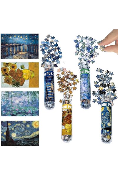 Choice مجموعة من 4 قطع من ألغاز الصور المقطوعة الصغيرة، 150 قطعة للبالغين، لي...